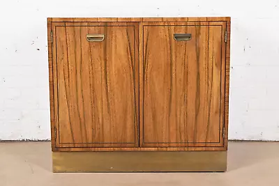 Baker Furniture Mid-Century Modern Campaign Rosewood Bar Cabinet Circa 1960s • $2295