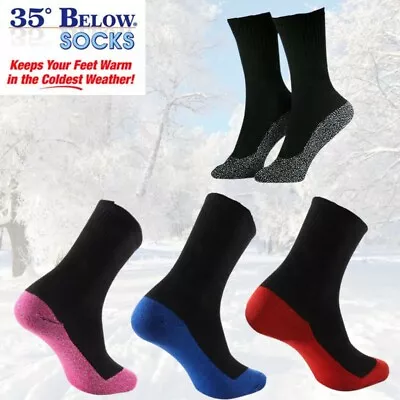 35 Below Unisex One Pair Thermal Winter Aluminized Socks Black Blue Red Pink • $7.99