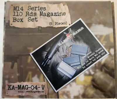 King Arms M14 110 Rounds Magazines Box Of 5 Black • $35
