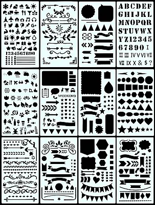 $16.43 • Buy Dotted Journal Stencil Set (Over 300 Designs That Are Great For Bullet Journalin