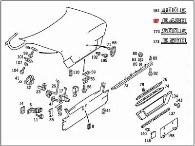 Genuine MERCEDES S210 W124 W210 W211 E-CLASS W124 Model Plate 1248175915 • $56.73