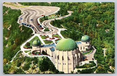 Hollywood CA Griffith Observatory & Planetarium Park Vtg Postcard Aerial View • $3.64