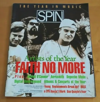 SPIN Magazine 12/90 FAITH NO MORE Neil Young DEPECHE MODE Alice In Chains Review • $37.50