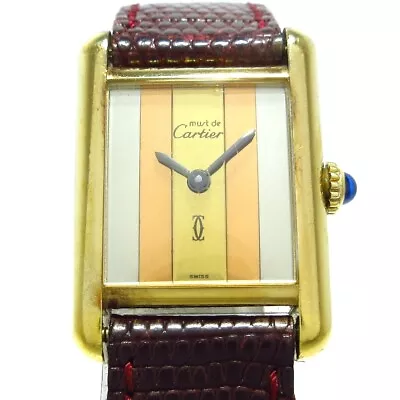 Auth Cartier Must De Cartier Tank Vermeil - Three Color 3 240326 Bordeaux • $1132