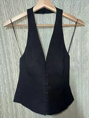 Zara Open Back Halter With V-neckline Vest Size Small • $24