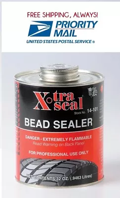 X-TRA SEAL Tire Bead Sealer Black With Brush 1 Quart Free Priority Ship USA • $39.09