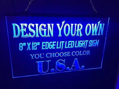 $49.88 • Buy Led Neon Light Sign 8x12 Personalized Full Custom For Bus Game Room  Garage