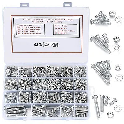 1080 Pcs Screws Bolts And Nuts Assortment Kit Metric Machine Screws And Nuts... • $18.29