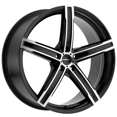 Vision 469 Boost 17x7 5x120 +38mm Black/Machined Wheel Rim 17  Inch • $134.99