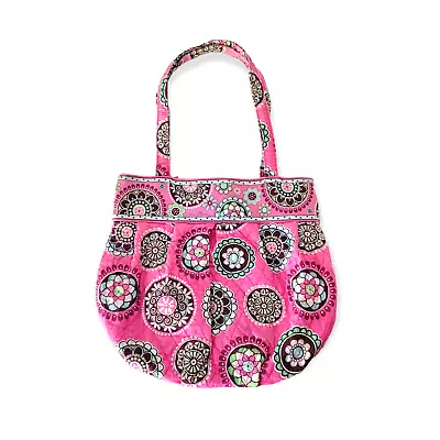 Vera Bradley Pink Audrey Cupcakes Bowler Style Tote Bag • $15