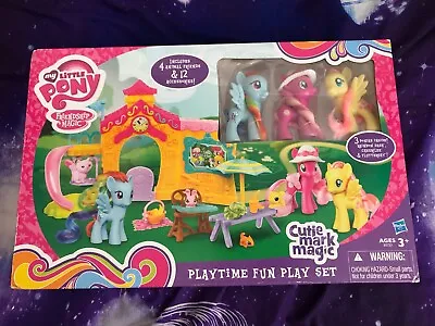 MY LITTLE PONY PLAYTIME FUN PLAY SET - Cheerilee Fluttershy Rainbow Dash NRFB • $299.99