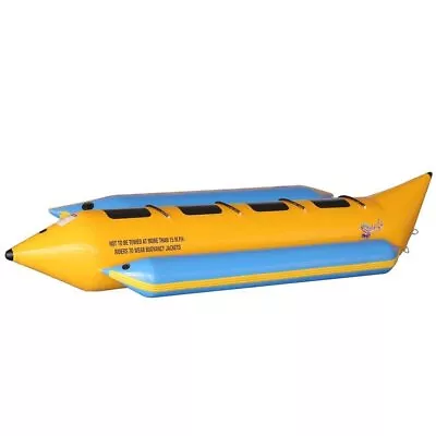 SereneLife 4 Person Inflatable Banana Boat Storage Bag Repair Kit - Yellow • $399.99