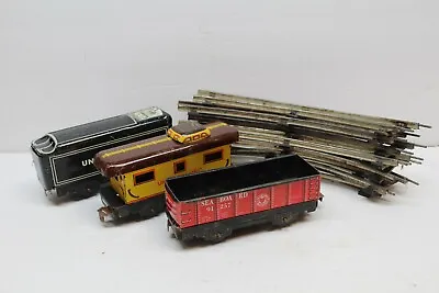 Vintage Marx Tin Lithograph Train Car And Track Lot • $16.99