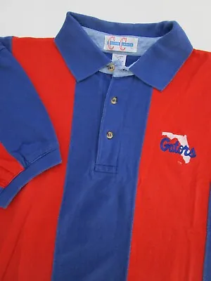 Mens Medium Florida Gators College Classics Color Block Striped Polo Shirt VTG • $30