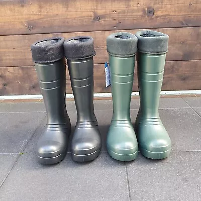 Thermal Wellies Wellingtons Mens Womens High Calf Rain Muck Boots Shoes All Size • £27.48