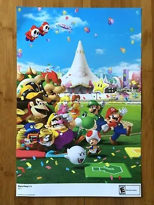 2007 Official Mario Party 8 / Mario Party DS Wii 2-Sided Poster Authentic RARE! • $19.49