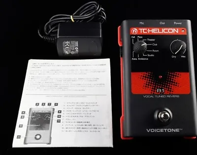 TC HELICON Voicetone R1 Vocal Tuned Reverb Vocal Effect Pedal From Japan • $178