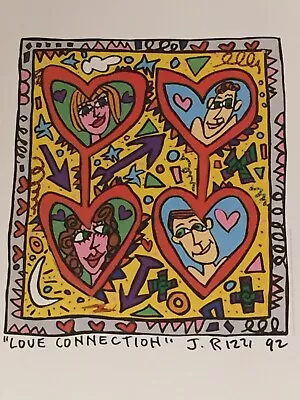 James Rizzi: Original Licensed  LOVE CONNECTION  Poster Signed Rarity • $85.04