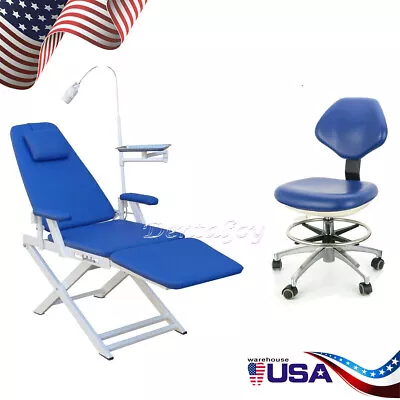 Dental Portable Folding Chair With Rechargeable LED Light / Medical Doctor Stool • $165.59