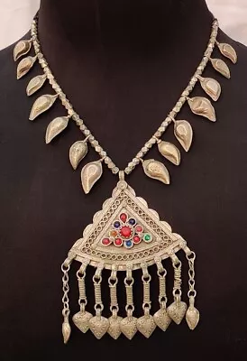 Vintage Handmade Ats Handmade Banjara Tribal Kuchi Afghan Pendant Necklace • $10.50