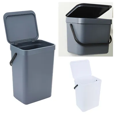 7/12/27L Fliptop Dust Bin Home Kitchen Rubbish Bin Garbage Waste Plastic Lid Bin • $18.50