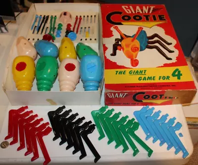 VTG 1949 GIANT Cootie Toy Game Schaper Complete W/ Box Original Plastic Bug HTF • $54.99