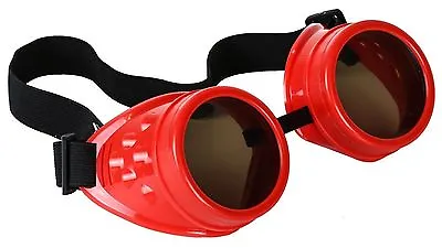 Steampunk Red Cyber Motorcycle Flying Goggles Vintage Pilot Biker  • $9.99