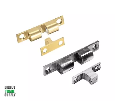 £3.19 • Buy Double Ball Catch 42mm Brass 50mm Chrome Roller Cabinet Cupboard Wardrobe Door