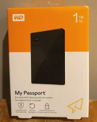 WD My Passport 1TB Portable HDD Backup External Drive  • $49.95