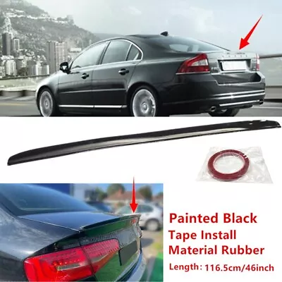 46in Universal Black Fit For Volvo S80 07-16 Sedan Rear Trunk Lip Spoiler Wing • $35.32