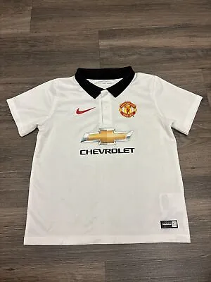 Manchester United 2014 Away Jersey / Shirt  White Nike Size Youth Small • $29.99