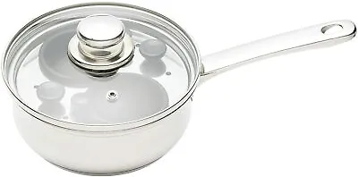 Kitchen Craft  2 Egg Poacher Cup 16cm Non Stick Stainless Steel Poacher Pan • £27.99