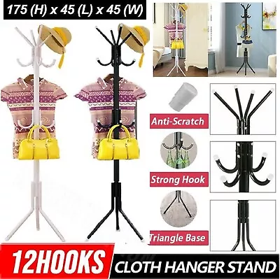 3 Tier Hat Coat Clothes Rack Stand Umbrella Tree Style Hanger Storage Organiser • $23.49