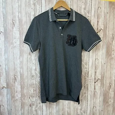 Harley Davidson Mens Polo Shirt Logo Short Sleeve Grey Size Small Slim Fit • $68.51