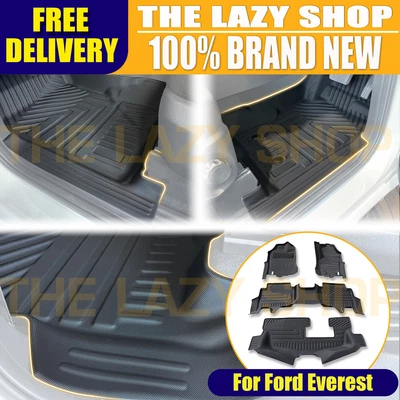 $289 • Buy 3Rows 5D TPE Door Sill Covered Car Mat Floor Mats For Everest 2022+ Next-Gen T