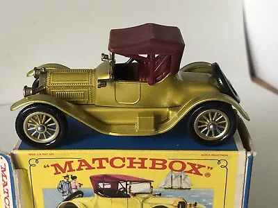 Superb Lesney Matchbox Yesteryear Y-6 Cadillac Light Gold 1913 Model Diecast Car • $87.02