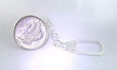 1889 P Morgan Dollar Keychain Pure Italian .925 Sterling Silver B23a13 • $229.96