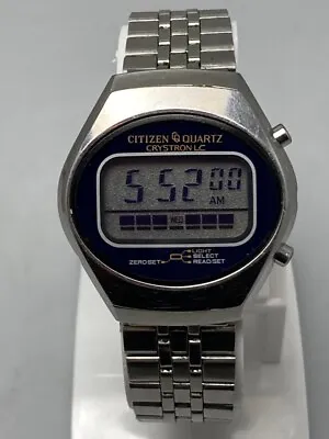 $130 • Buy Vintage Citizen Crystron LC 4-095707 TA Quartz Men's Wristwatch