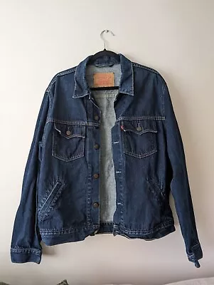 Vintage Levi's Denim Jacket Mens L Large 70570 06 Blue Trucker Button Up Cotton • £34.99