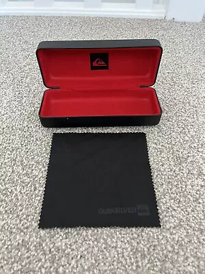 Quiksilver Glasses Case - Hard - Black W/ Red Lining And Cloth • £3.49