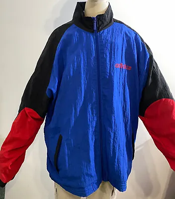 $64.95 • Buy Adidas Vintage Jacket Parachute Material Size XL. Royal Blue, Black And Red