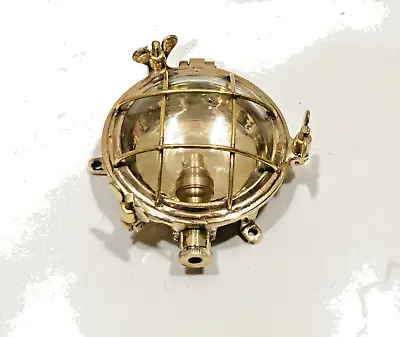 Nautical Marine Vintage Maritme Solid Brass Metal Ceiling Deck Light - Small • $97.90