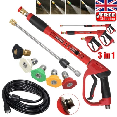 £29.99 • Buy UK 5000PSI High Pressure Washer Spray Gun And Washing Hose Kit For Car Jet Lance