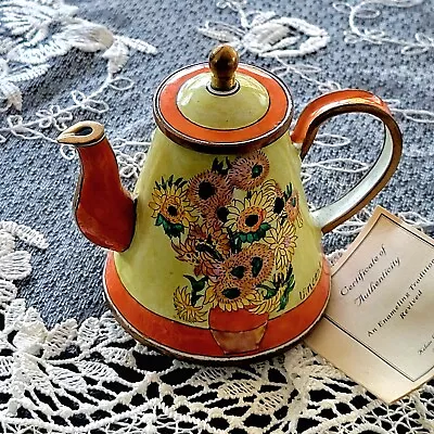 Kelvin Chen Mini Teapot Vincent Van Gogh SUNFLOWER Enamel Copper No. 2367 Vtg • $38