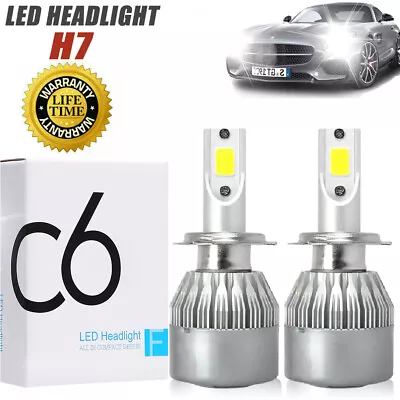 2x H7 LED Headlight Bulbs Kit High & Low Beam 80W 6000K Super Bright Lamp US • $8.99