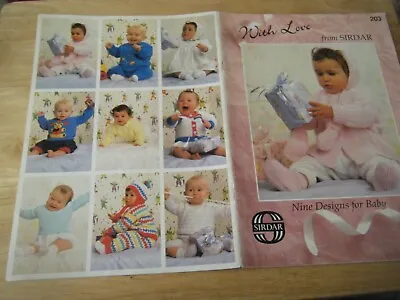 With Love From Sirdar Nine Designs For Baby Knitting Pattern Booklet • £2.50