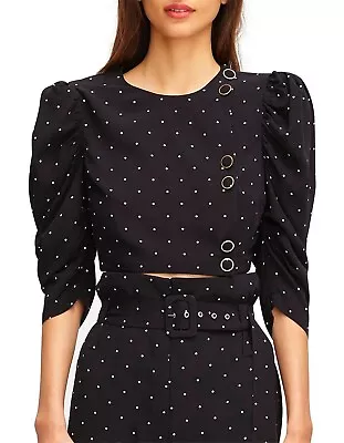 $30 • Buy ALICE MCCALL Black Polka Dot Oscar Top Size 4 NWT $245