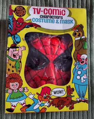 Vintage 1972 Ben Cooper Spider-Man Mask Costume W/ Box Halloween Marvel • $29.99