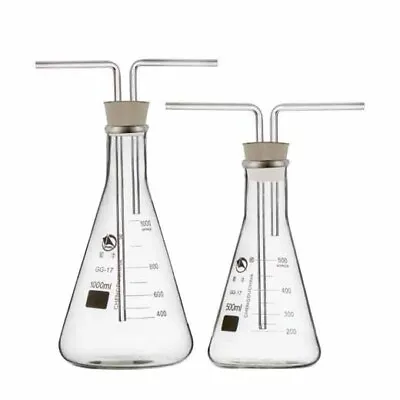 50-1000ML Organic Laboratory Washing Bottles Flask Chemistry Glassware Lab • $55.13