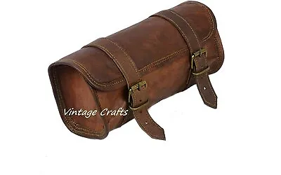Leather Handlebar Travel Saddle Motorcycle Bicycle Tool Accessory Pouch Bag6 • $55.19